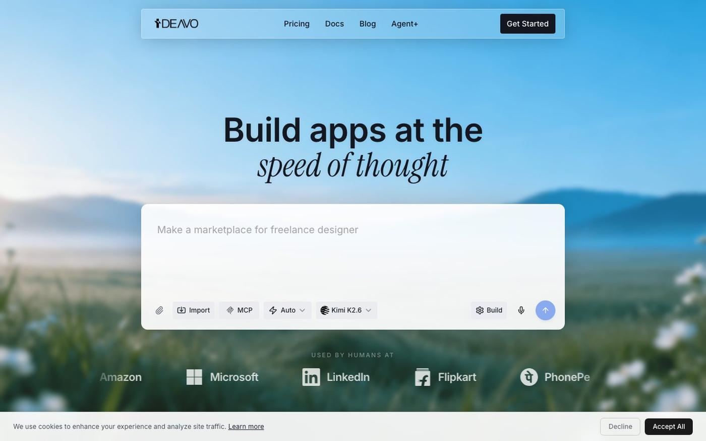 Free AI App Builder | Build Apps & Websites with AI — screenshot