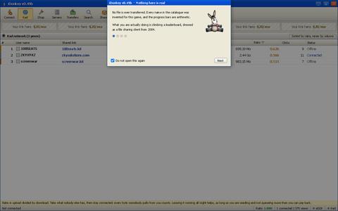 iDonkey v0.49b. Seed fake files, rank real links. — screenshot