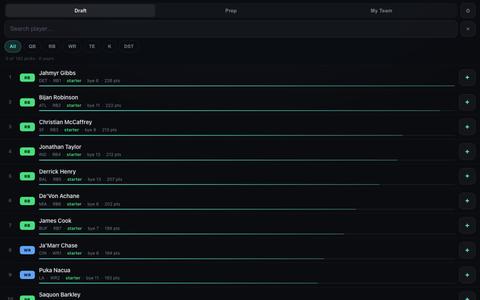 Draft Board — screenshot