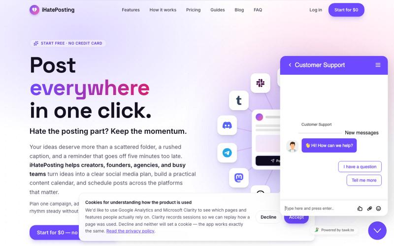 iHatePosting Social Media Scheduler: Plan, Publish, and Grow — screenshot