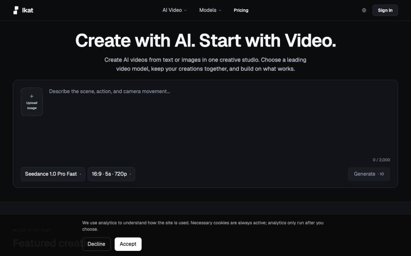 Ikat — AI Creative Studio — screenshot