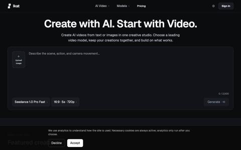 Ikat — AI Creative Studio — screenshot