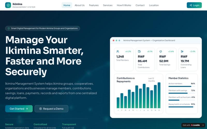 Ikimina Management System — Smart Digital Group Management — screenshot