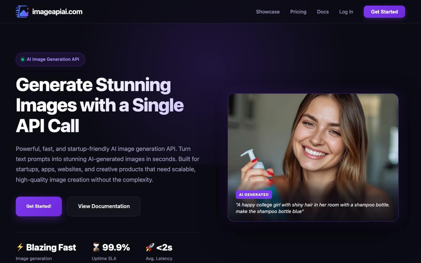 imageapiai.com - AI Image Generation API — screenshot