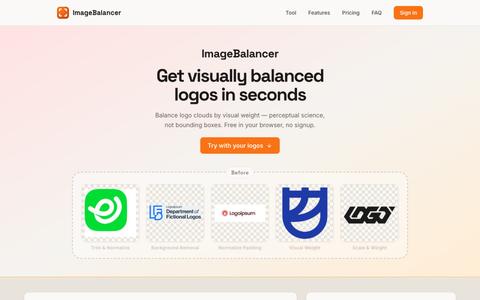 Visually Balance Logos in Seconds | ImageBalancer — screenshot