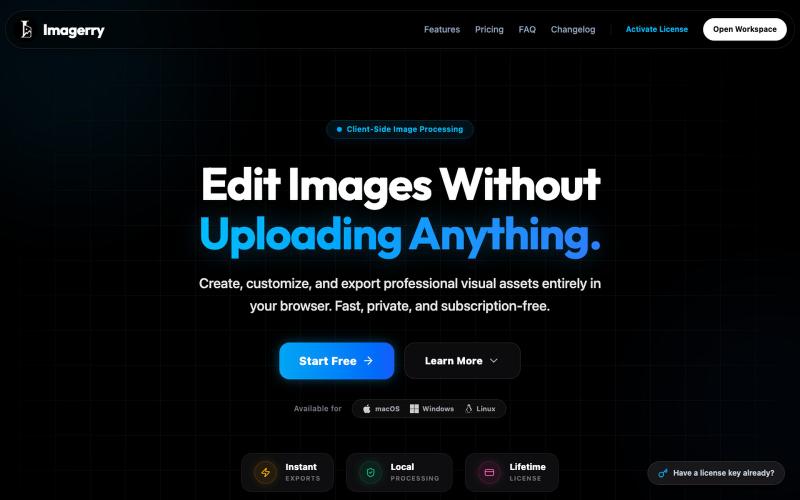 Imagerry | Image Editor, Converter & Customizer — screenshot