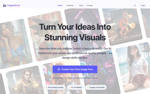 AI Image Generator | text to image | imagesart.ai — screenshot