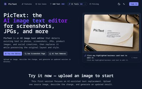PicText — AI Image & Photo Text Editor — screenshot