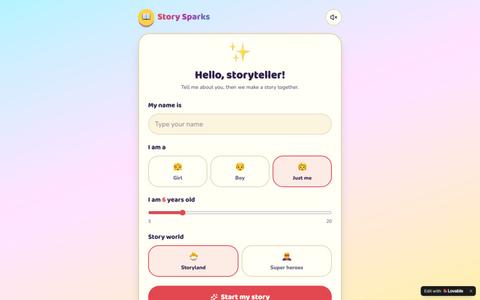 Story Sparks — Kids Build Their Own Story — screenshot