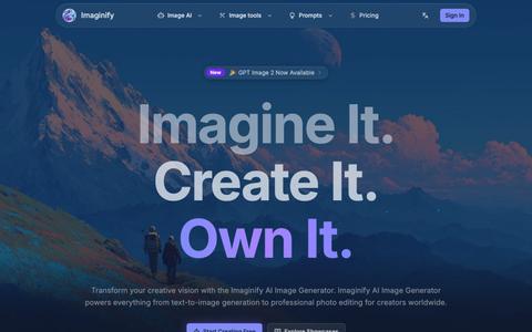 Imaginify - AI Image Generator | Text-to-Image & Photo Editor — screenshot