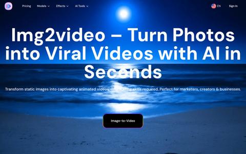 Img2video – Turn Photos into Viral Videos with AI in Seconds — screenshot