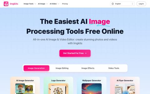 Imgkits | Top AI Image & Video Processing Tools Online — screenshot