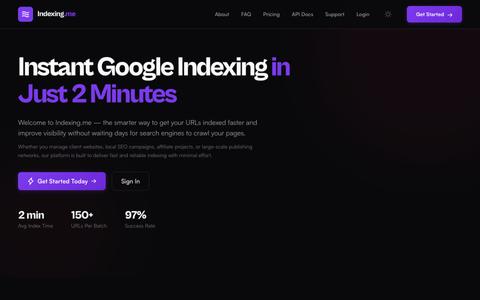 IndexURLs - Instant URL Indexing — screenshot