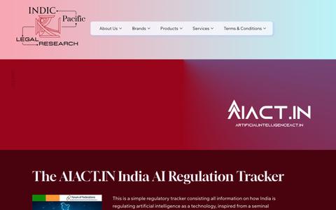 India AI Governance Landscape 101 Visualiser | AIACT.IN | Indic Pacific — screenshot