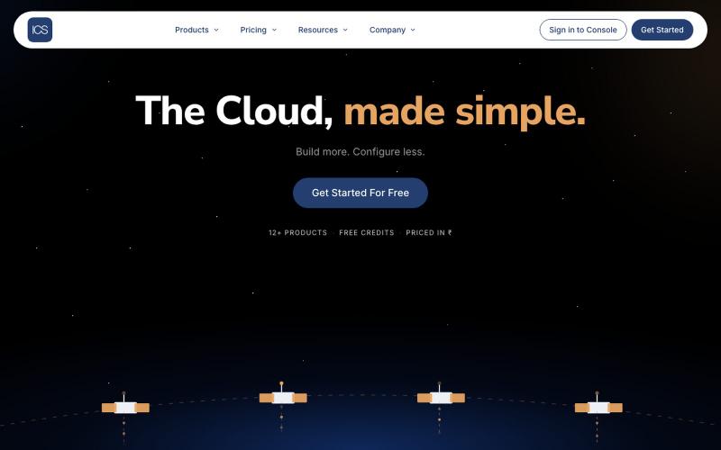 Cloud Computing Service | IndicSpace Cloud Services (ICS) — screenshot