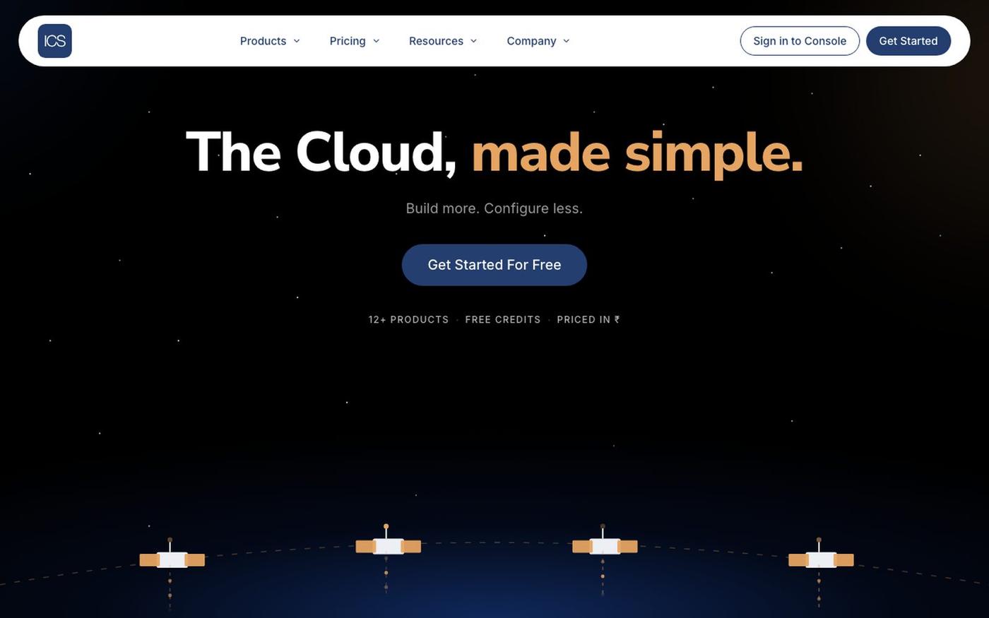 Cloud Computing Service | IndicSpace Cloud Services (ICS) — screenshot