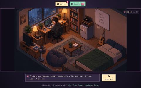 IndieDev Life — Lo-fi Room for Builders — screenshot