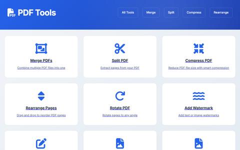 PDF Tools - Modern Browser-Based PDF Operations — screenshot
