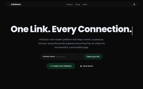 InfoDeck – One Link. Every Connection. — screenshot