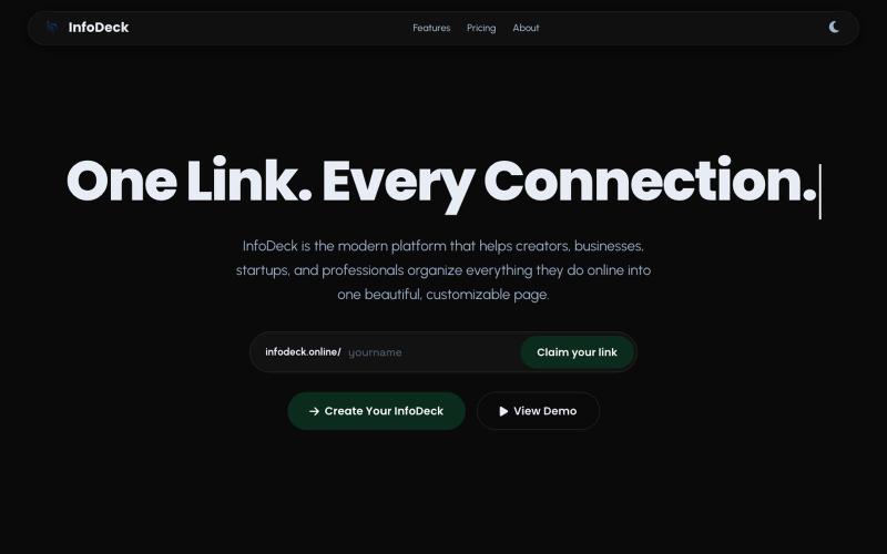 InfoDeck – One Link. Every Connection. — screenshot