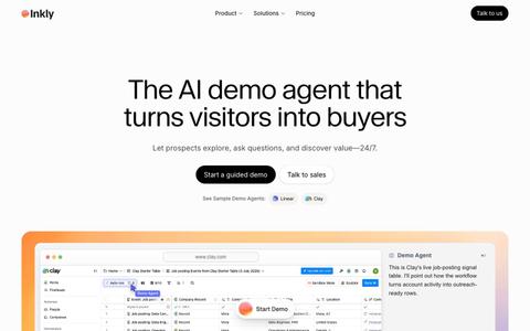 Inkly — The live demo agent for GTM teams — screenshot