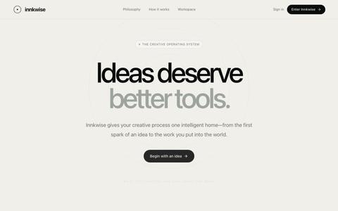 Innkwise — Ideas deserve better tools — screenshot