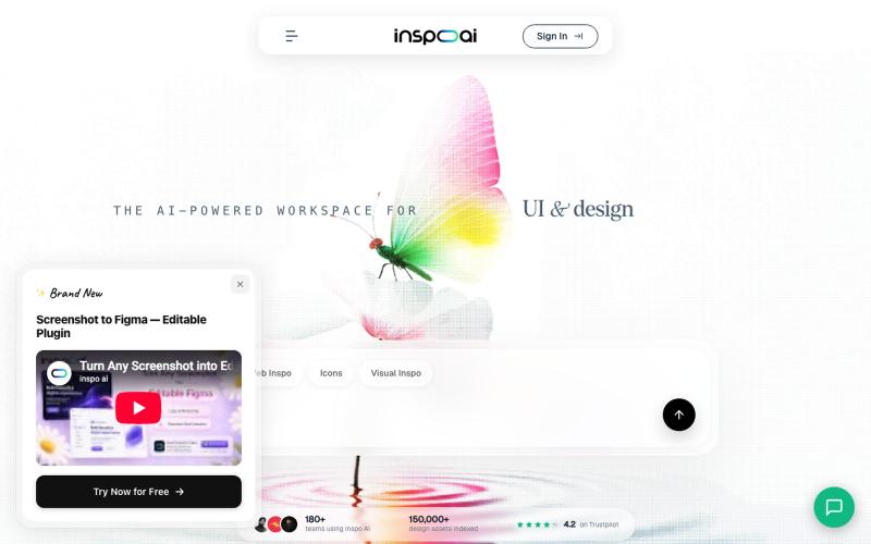 Inspo AI: AI Design Search, Moodboards & Brand Intelligence — screenshot