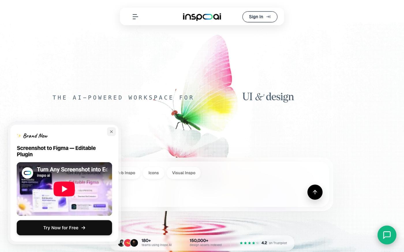 Inspo AI: AI Design Search, Moodboards & Brand Intelligence — screenshot