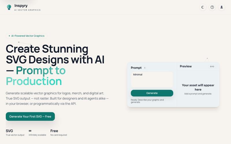 Inspyry — AI SVG Generator — screenshot
