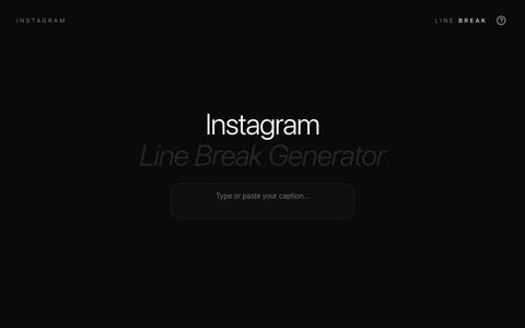 Instagram Line Break Generator — Free Caption Spacer — screenshot