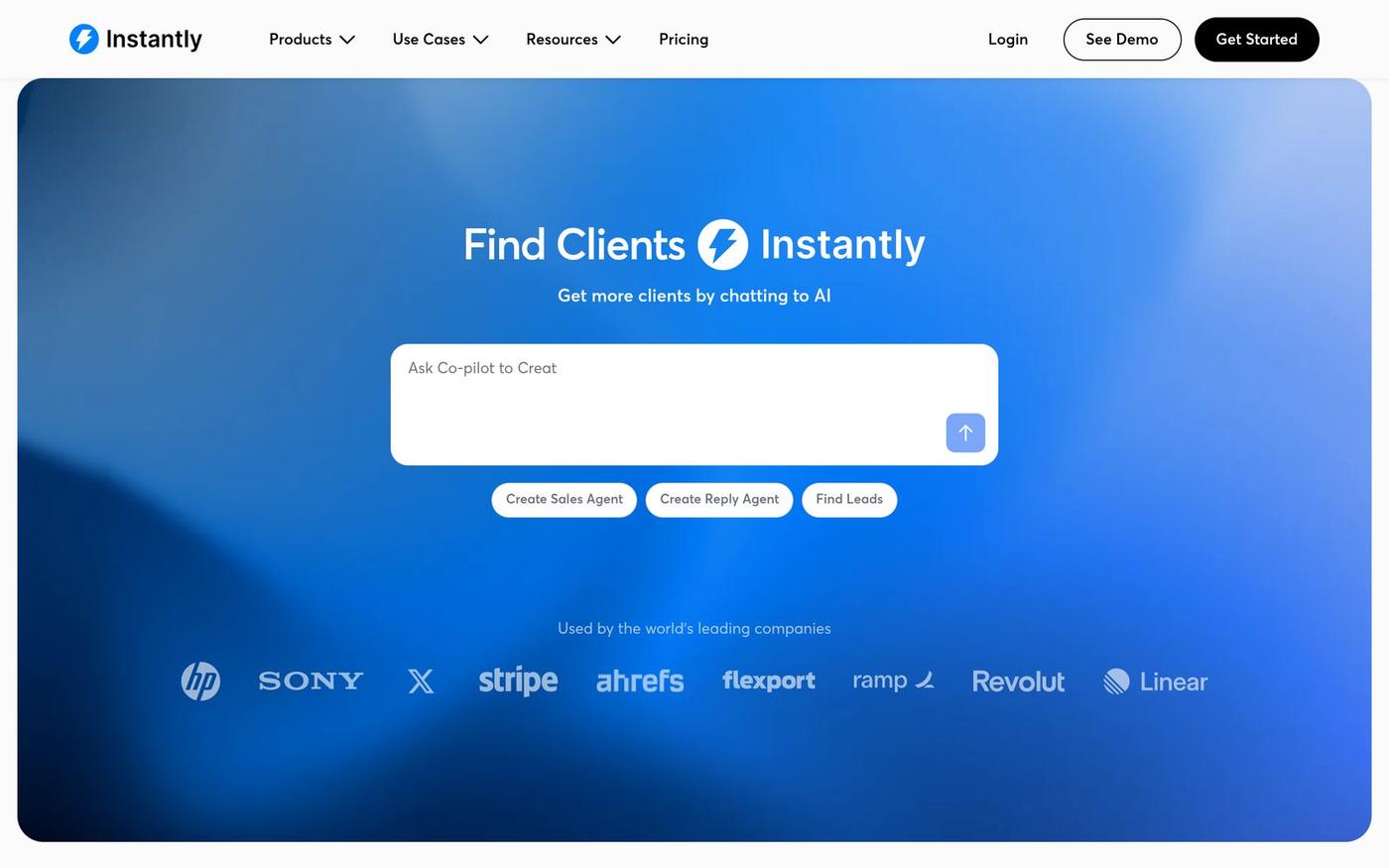 Sales Engagement and Lead Intelligence | Instantly — screenshot