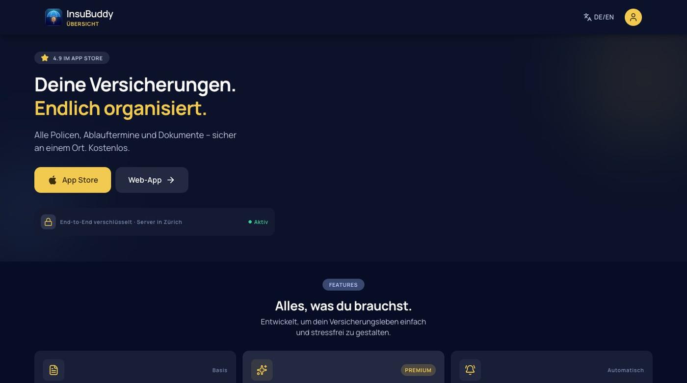 InsuBuddy - Versicherungsassistent — screenshot