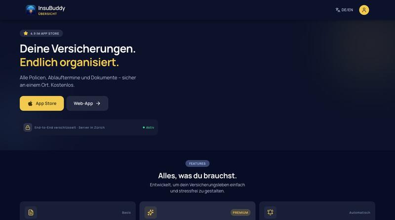 InsuBuddy - Versicherungsassistent — screenshot