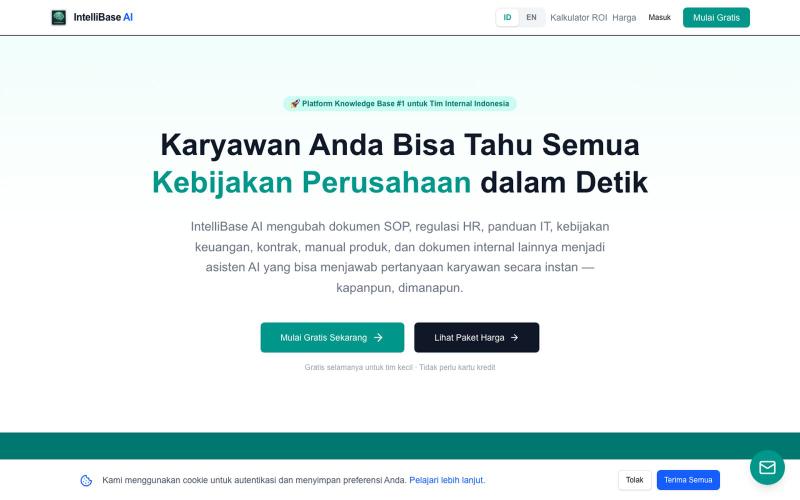 IntelliBase AI — Knowledge Base Internal Perusahaan Berbasis AI — screenshot