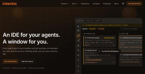 intentic — An IDE for your agents. A window for you. — screenshot