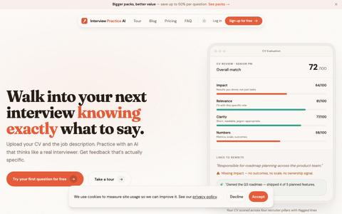 AI Interview Practice — Mock Interviews with Instant Feedback | InterviewPractic — screenshot