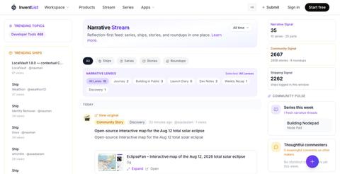 A Home for Indie Makers | InventList — screenshot