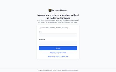 Chamber Inventory — screenshot
