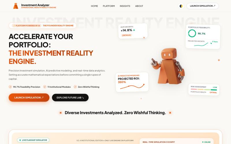 Modern Cafe Investment Analyzer — screenshot