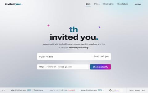 Invited.you — Who are you inviting? — screenshot