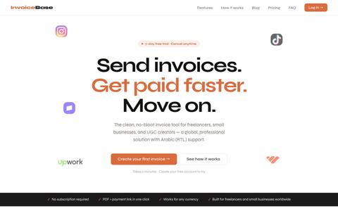 InvoiceBase — Send invoices. Get paid. Move on. — screenshot