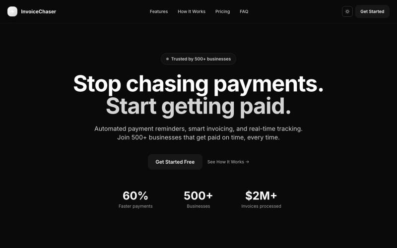 InvoiceChaser — Smart Invoice Management — screenshot