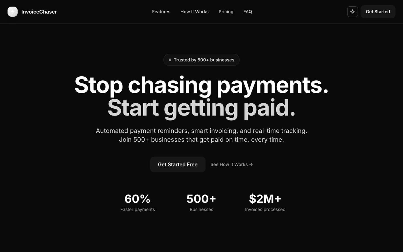 InvoiceChaser — Smart Invoice Management — screenshot