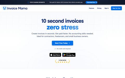 Invoice Mama - Free Invoice Generator for Contractors — screenshot