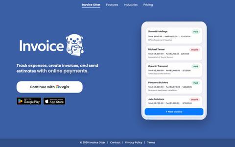 Invoice Otter – Simple Invoicing & Expense Tracking for Contractors — screenshot