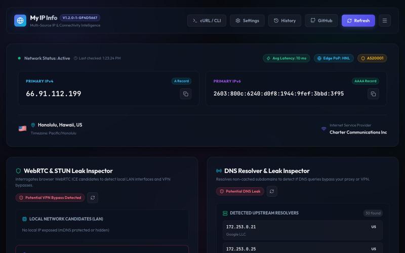 My IP Info — screenshot