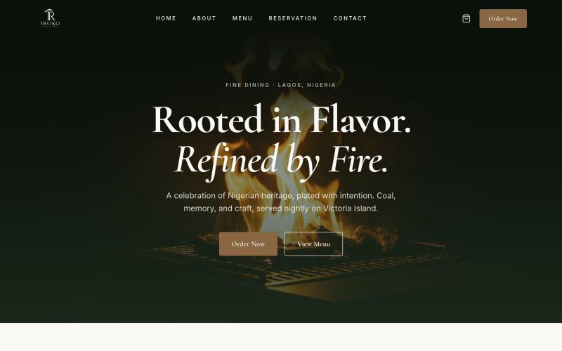 Iroko — Fine Dining, Rooted in Lagos — screenshot