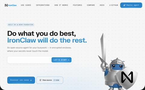 IronClaw: Unleash Your AI Agent, With Peace of Mind — screenshot