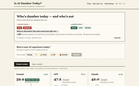 Is AI Dumber Today? — screenshot