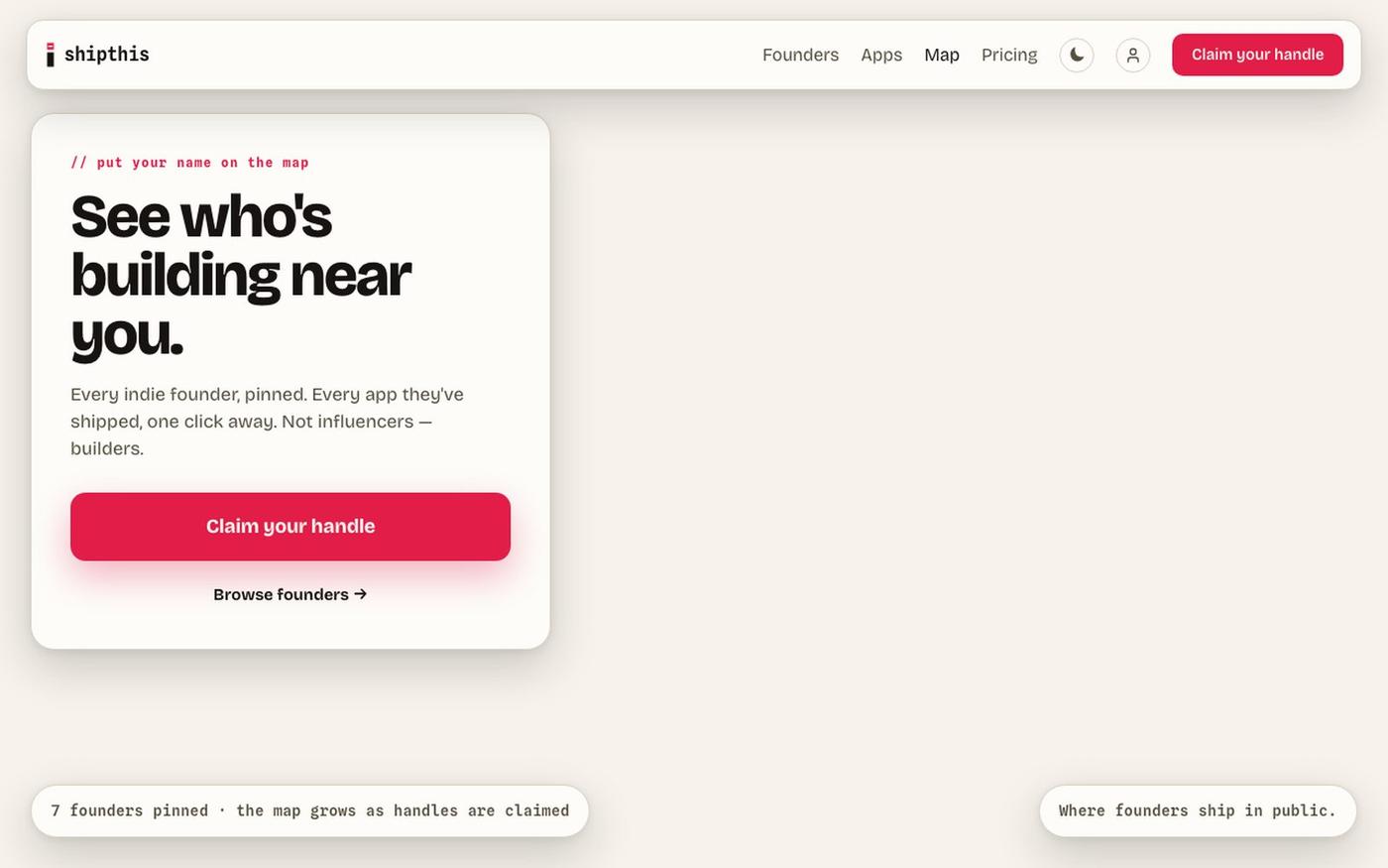 I Ship This — where founders ship in public. — screenshot